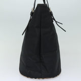 Luxury BurberrySs Nova Check Blue Label Shoulder Bag Nylon Black Beige Auth ti1781