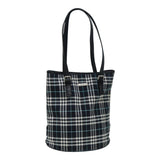 Luxury BurberrySs Nova Check Blue Label Shoulder Bag Nylon Navy Auth ti1890