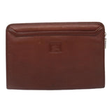 Luxury BurberrySs Clutch Bag Leather 2Set Brown Auth ti1987