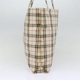 Luxury Burberry Nova Check Tote Bag Canvas Beige Auth ti2000
