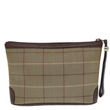 Luxury BurberrySs Nova Check Clutch Bag Canvas Beige Auth ti2016