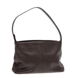 Luxury Burberry Shoulder Bag Leather Brown Gold Auth ti2038