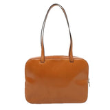 Luxury Burberry Shoulder Bag Leather Brown Silver Auth ti2043