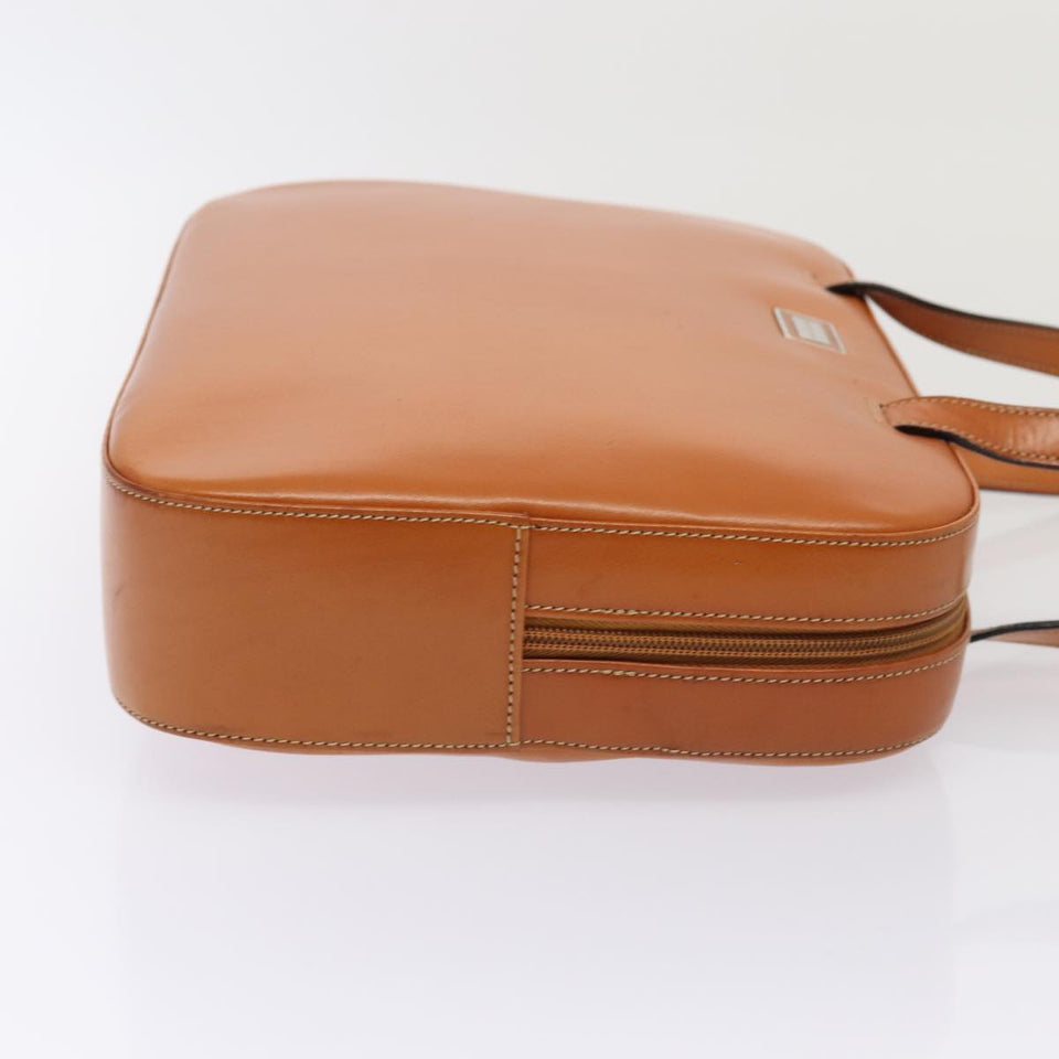 Luxury Burberry Shoulder Bag Leather Brown Silver Auth ti2043