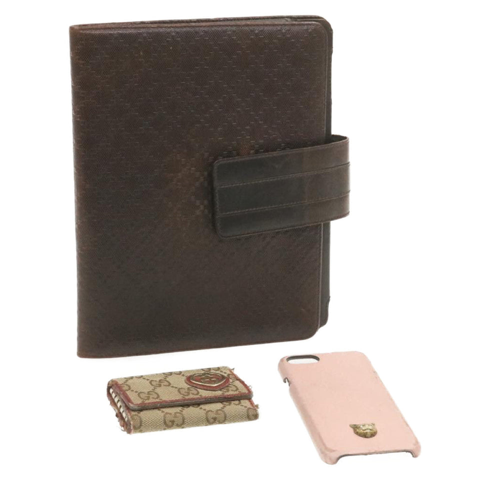 Gucci GG Canvas iPhone Key iPad Case 3Set Brown Pink beige ti361