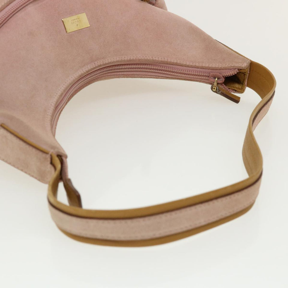 Gucci Shoulder Bag Suede Pink ti668