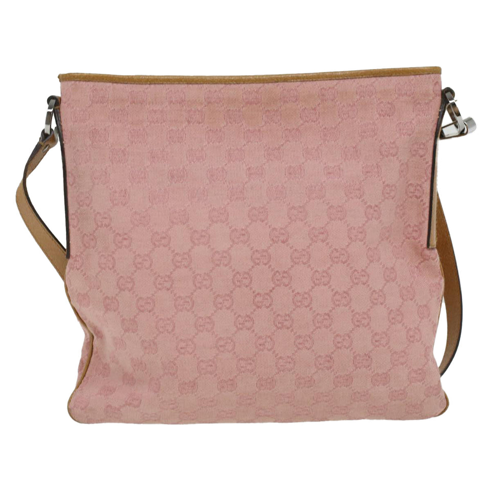 Gucci GG Canvas Shoulder Bag Pink 113013 1956 ti734