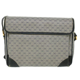 Gucci Micro GG Canvas Shoulder Bag PVC Leather Navy ti884
