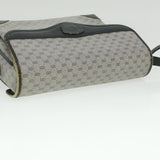 Gucci Micro GG Canvas Shoulder Bag PVC Leather Navy ti884