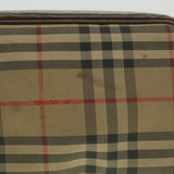 Luxury BurberrySs Nova Check Clutch Bag Nylon Beige Auth ti943