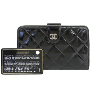 Chanel Black Enamel Wallet A48667