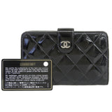 Chanel Black Enamel Wallet A48667