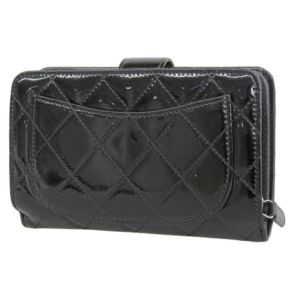 Chanel Black Enamel Wallet A48667