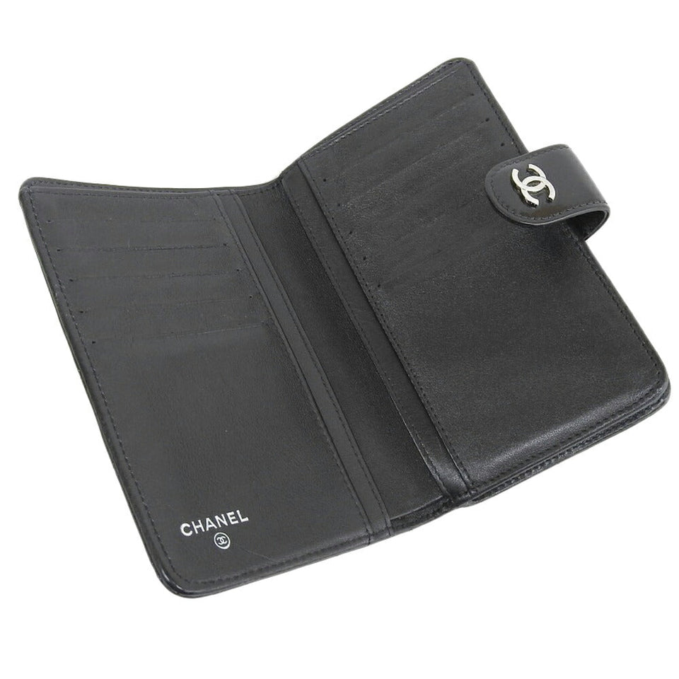 Chanel Black Enamel Wallet A48667