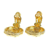 Chanel Coco Mark Logo Matelasse Vintage Earrings