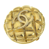 Chanel Coco Mark Logo Matelasse Vintage Earrings