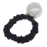 Chanel Hair Tie with Faux Pearl Logo