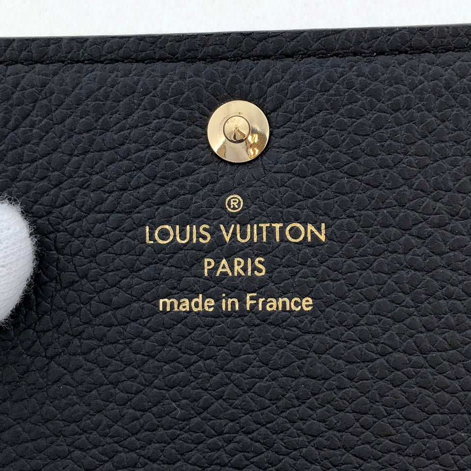 Louis Vuitton Envelope Card de Visit Monogram Implant Noir Black