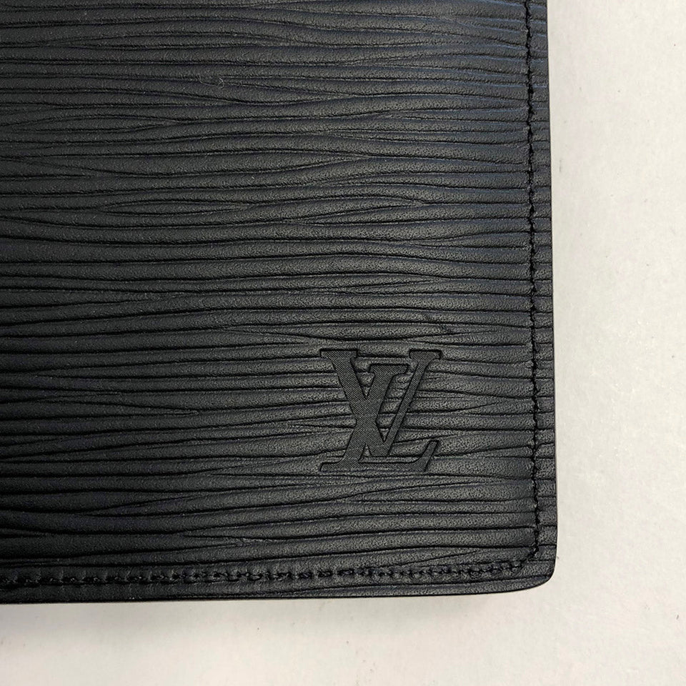 Louis Vuitton Portefeuille Brother Epi Bifold Long Wallet Noir Black