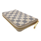 Louis Vuitton Zippy Compact Wallet Damier Azur Bifold Round Zipper