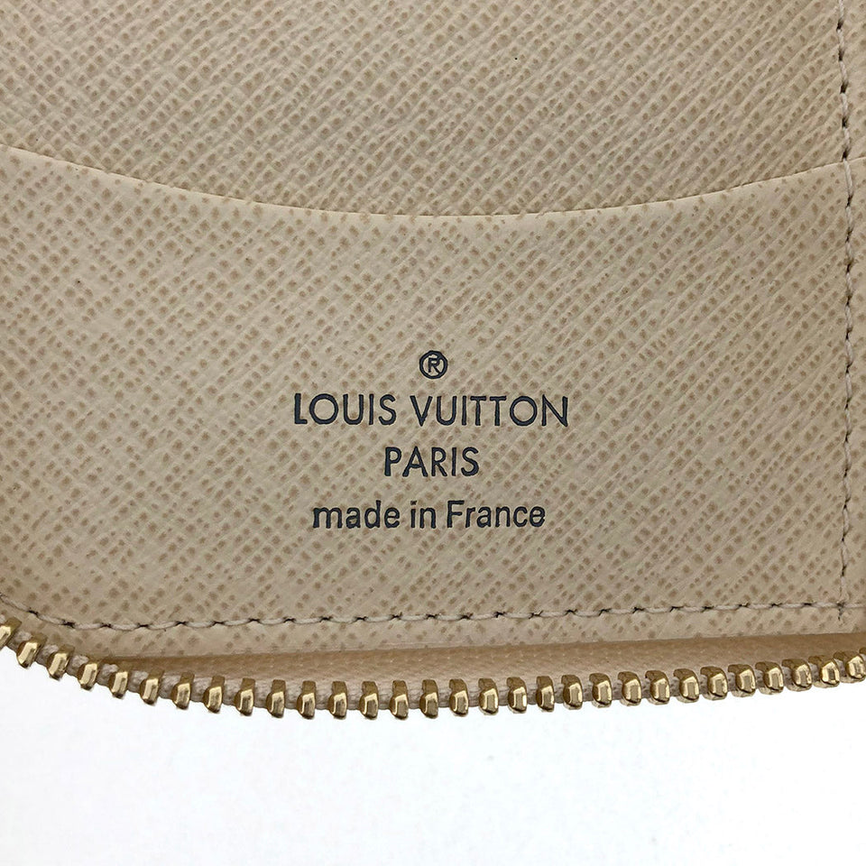 Louis Vuitton Zippy Compact Wallet Damier Azur Bifold Round Zipper
