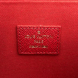 Louis Vuitton Pochette Felicie Damier Ebene Chain Wallet Shoulder Bag