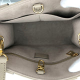 Louis Vuitton On The Go PM Monogram Implant 2way Tourtrell Creme Beige Shoulder Bag