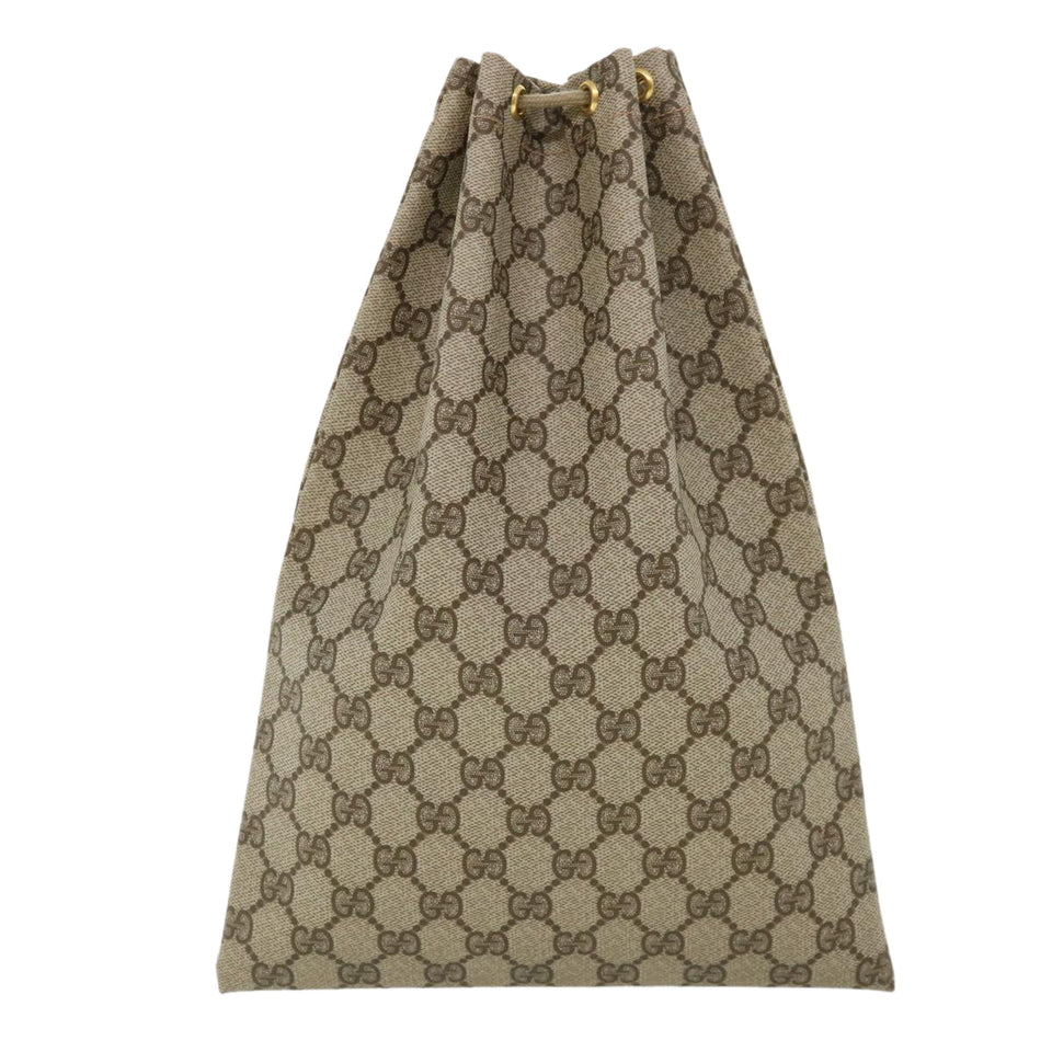 Gucci GG Canvas Drawstring Pouch Beige tp546