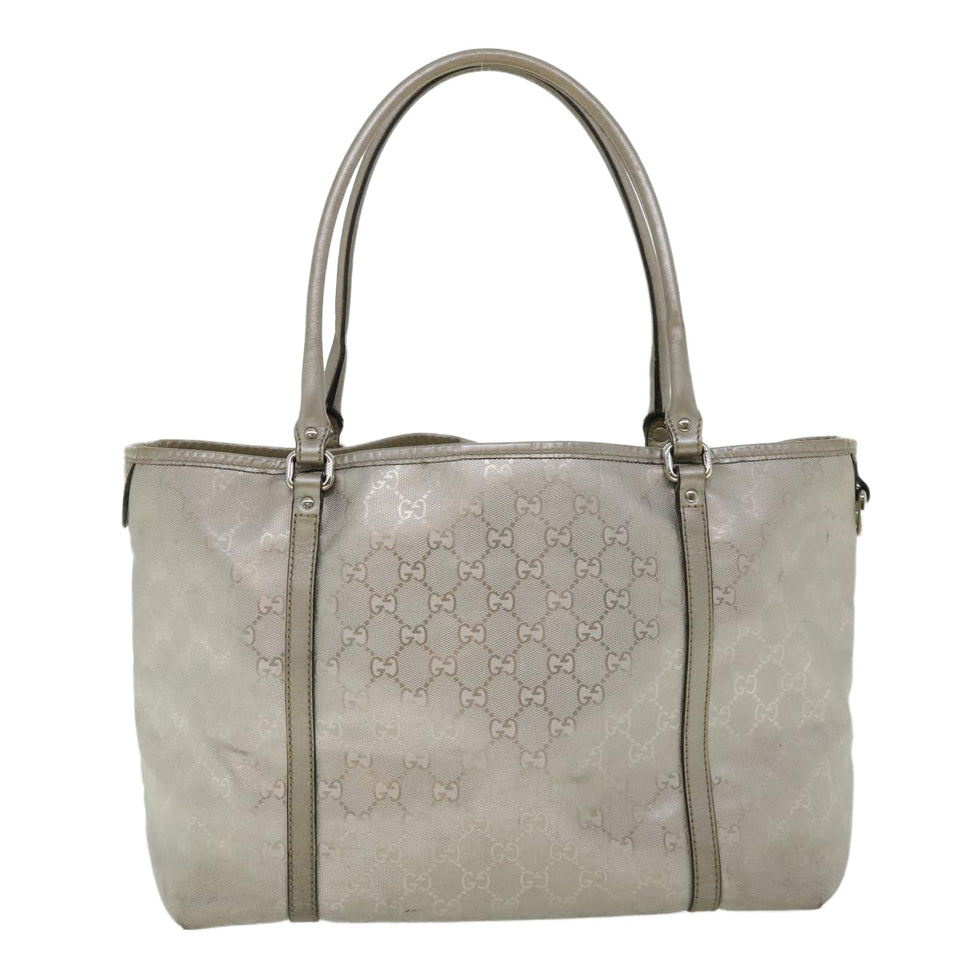 Gucci GG Canvas Shoulder Bag Silver 197953 tp598