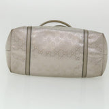 Gucci GG Canvas Shoulder Bag Silver 197953 tp598