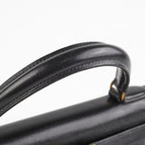 Hermes Kelly 28   Noir Box L Circle Stamp