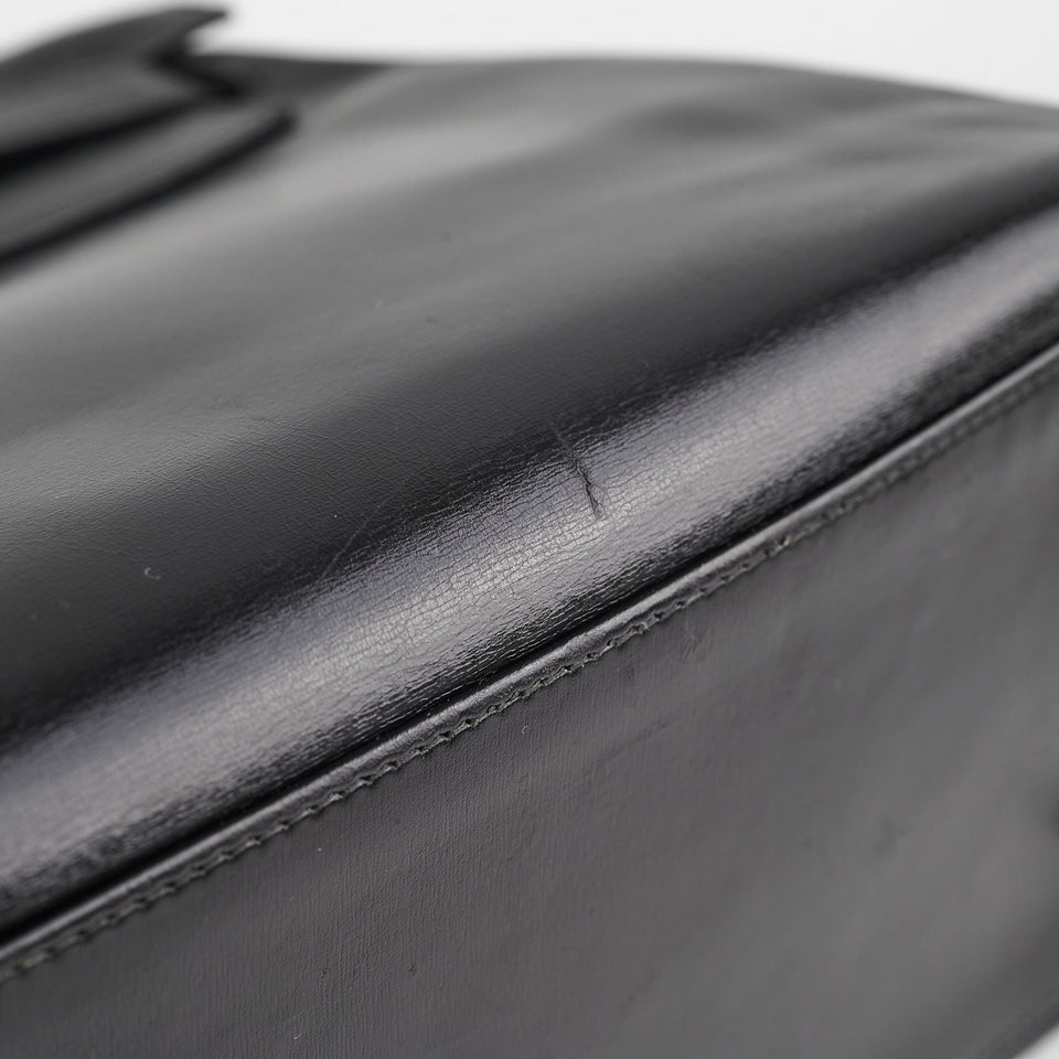 Hermes Kelly 28   Noir Box L Circle Stamp