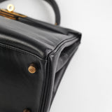 Hermes Kelly 28   Noir Box L Circle Stamp
