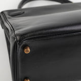 Hermes Kelly 28   Noir Box L Circle Stamp