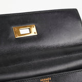 Hermes Kelly 28   Noir Box L Circle Stamp