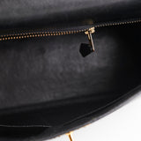 Hermes Kelly 28   Noir Box L Circle Stamp