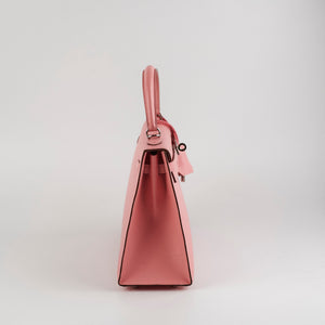 Hermes Kelly 25 Sellier Epsom Rose Confetti - Y Stamp