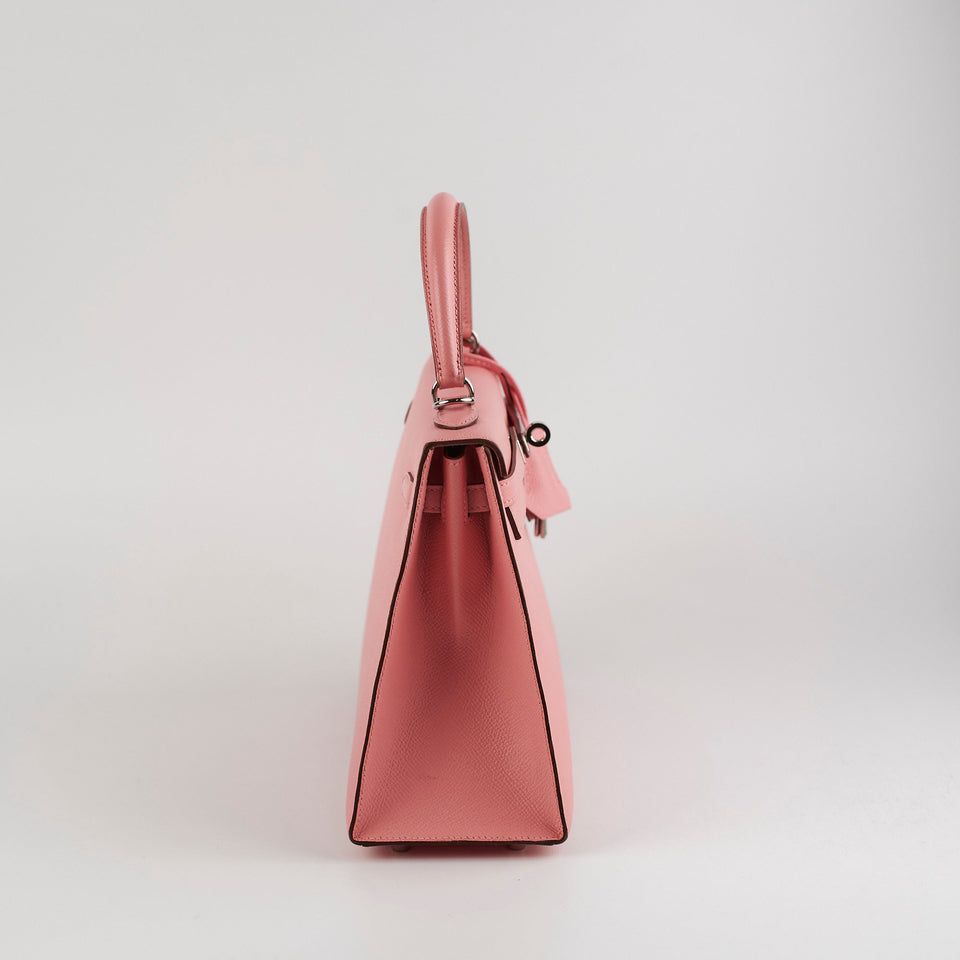 Hermes Kelly 25 Sellier Epsom Rose Confetti - Y Stamp