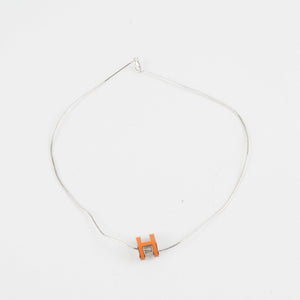 Hermes H Necklace Orange