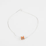 Hermes H Necklace Orange