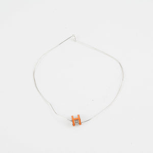 Hermes H Necklace Orange