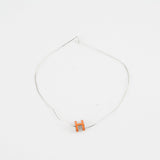 Hermes H Necklace Orange