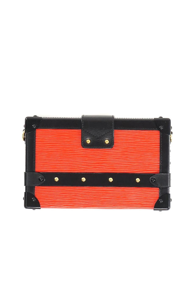 Louis Vuitton Red Epi Petite Malle Shoulder Bag
