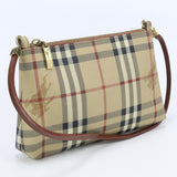 Burberry Clutch bag Shadow Horse Nova Check PVC coated canvas beige Women