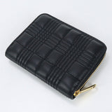 Burberry 8049292 Coin case roller Quilted Zip Wallet leather/metal black Women