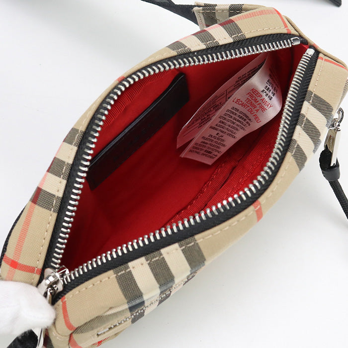 Burberry 8014420 body bag Nova Check Belt bag crossbody bag cotton, Nylon beige mens(unisex)