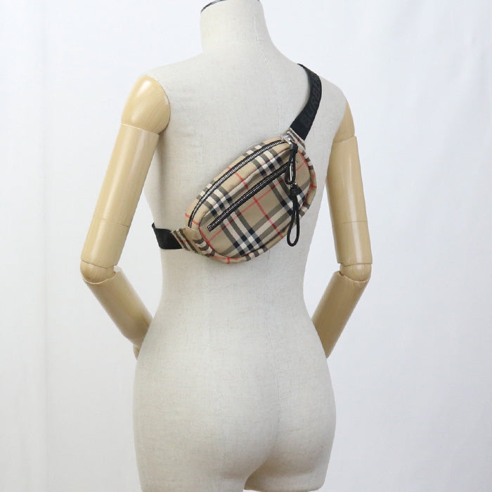 Burberry 8014420 body bag Nova Check Belt bag crossbody bag cotton, Nylon beige mens(unisex)