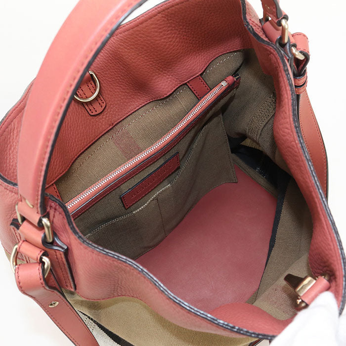 Burberry 4050677 Shoulder Bag Nova Check Mega Check Tassel 2WAY Bucket Bag cotton, Jute Multicolor Women