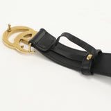 Gucci 414516 AP00T 1000 belt GG Marmont Double G Slim belt leather black mens