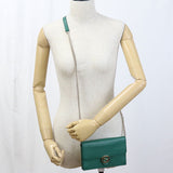 Gucci 615523 Interlocking G Chain wallet leather Green Women